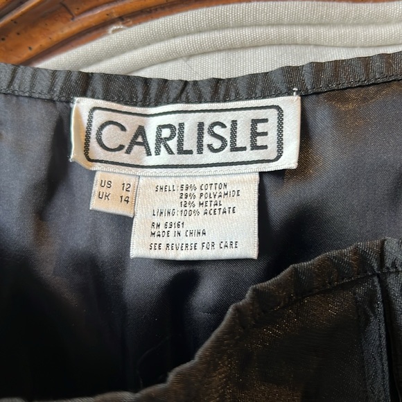 CARLISLE Black pleated aline skirt - Picture 3 of 4